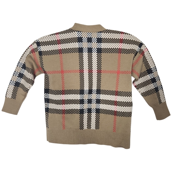 Burberry Boy's Johnny Check-Print Wool Sweater NWT - Picture 5 of 8
